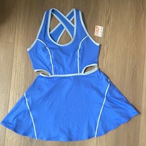 FP Movement by Free People Blue Mini Dress